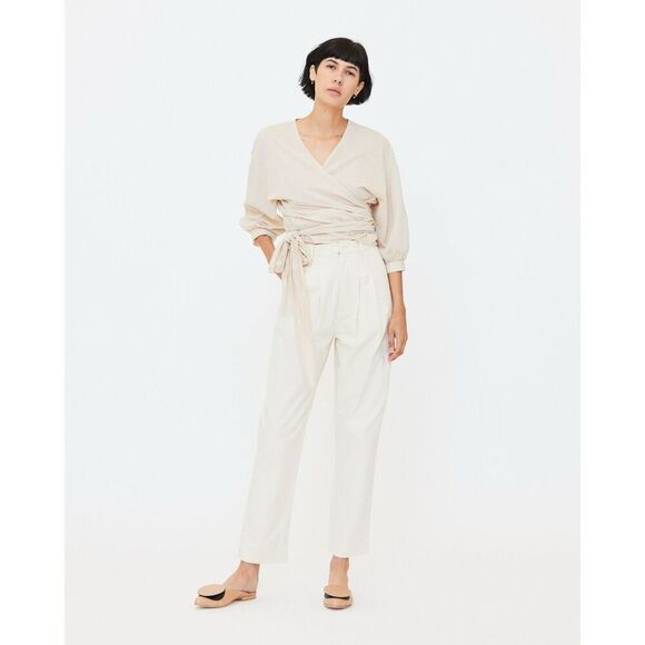 Esby Emma Trousers in Natural Slub - Picture 1 of 8